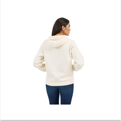Wrangler Women's Vintage Classic Hoodie White weis-western-wear