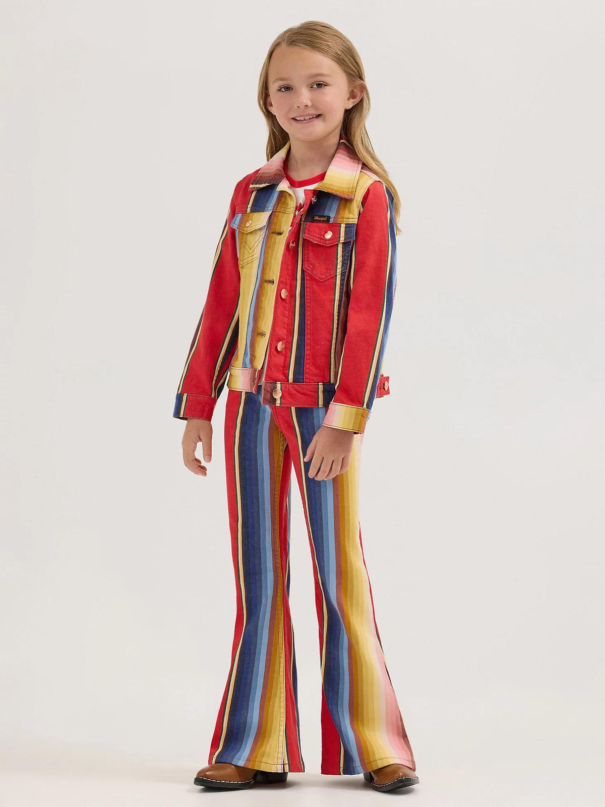 Laney Wilson Rodeo Wrangler X Lainey Wilson Girl's Rodeo Ben Stripe Flare Jeans – Wei's ...