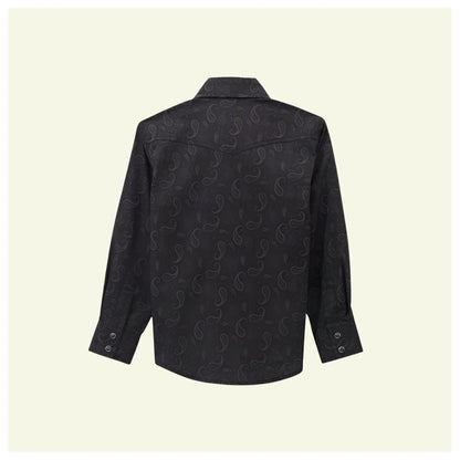 Wrangler Boy's 20X Competition Advanced Comfort Long Sleeve Shirt Black