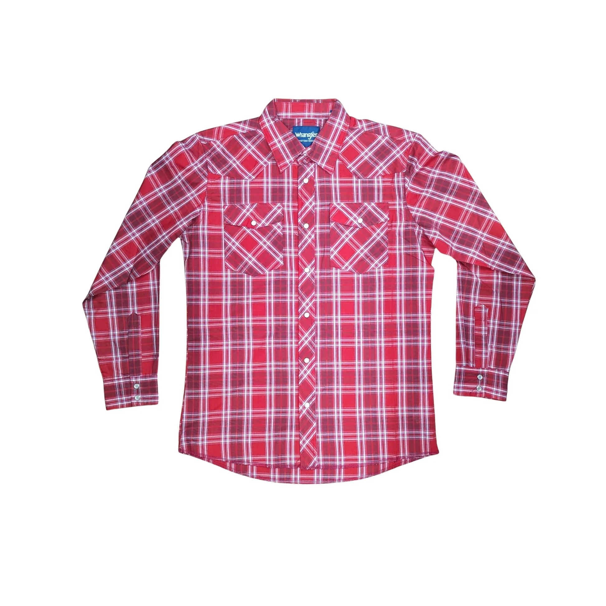 Wrangler Boy's Long Sleeve Dress Western Plaid Shirts - Assorted weis-western-wear
