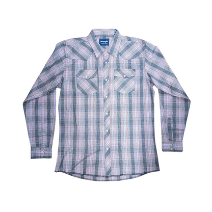 Wrangler Boy's Long Sleeve Dress Western Plaid Shirts - Assorted weis-western-wear