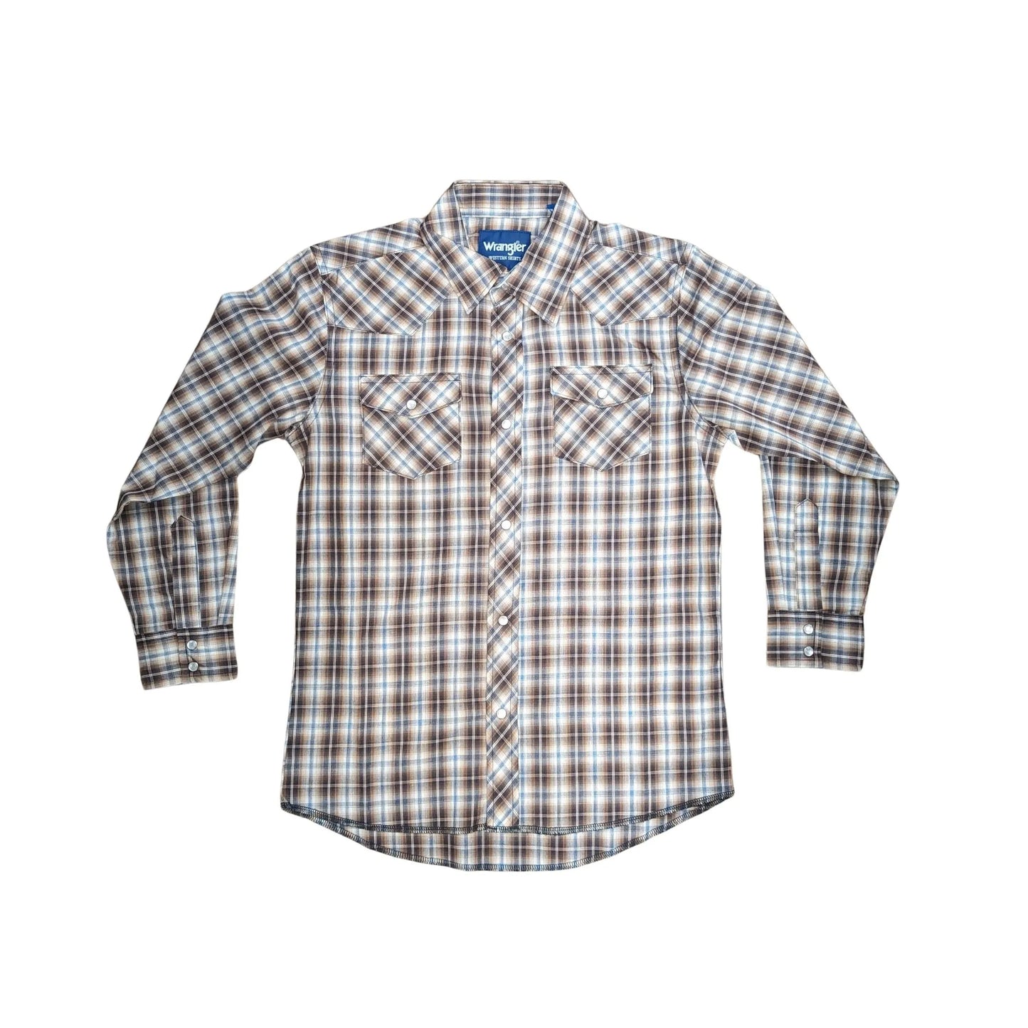 Wrangler Boy's Long Sleeve Dress Western Plaid Shirts - Assorted weis-western-wear