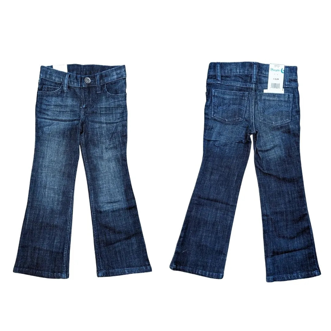 Wrangler Girl’s Premium Patch Low rise Jean - Dark Blue weis-western-wear