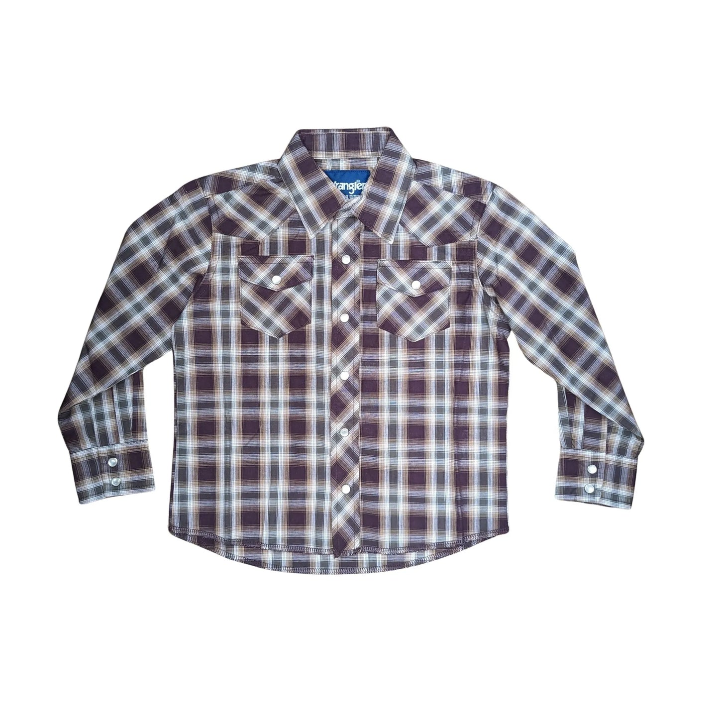 Wrangler Boy's Assorted Long sleeve Western Plaid Shirts weis-western-wear
