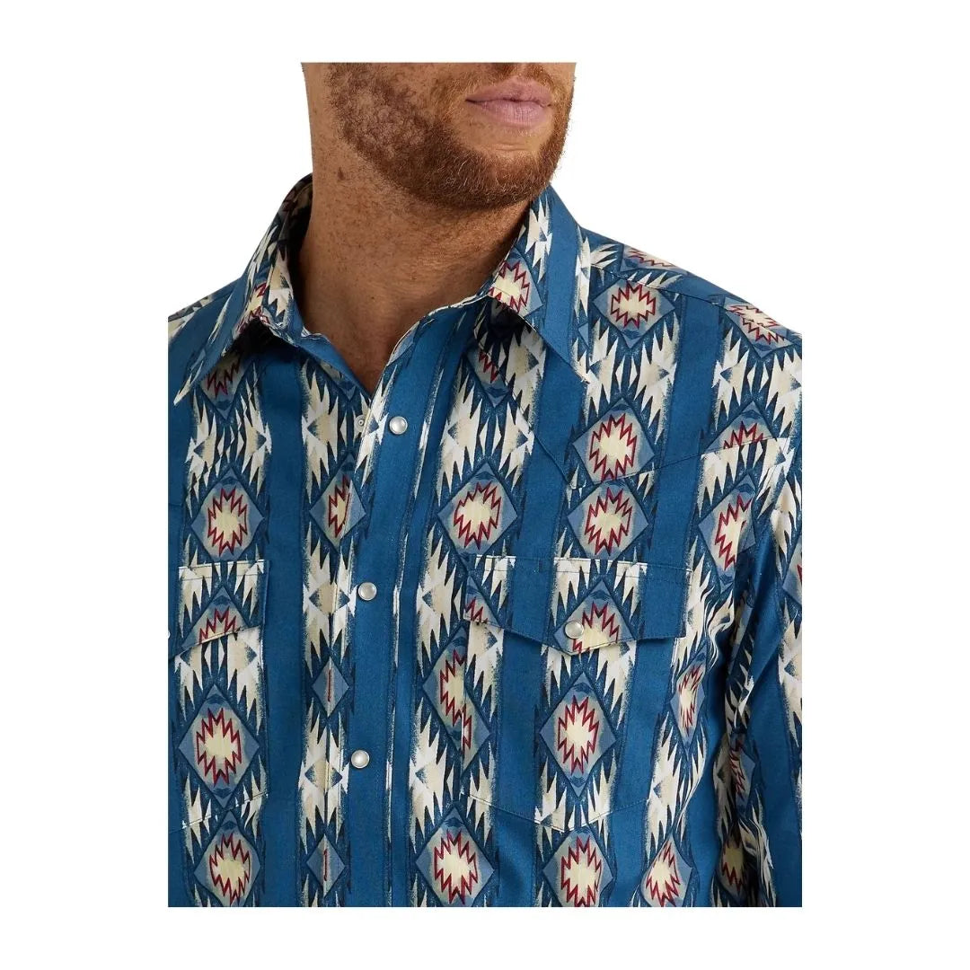 Wrangler Men's Checotah Western Long Sleeve Shirt