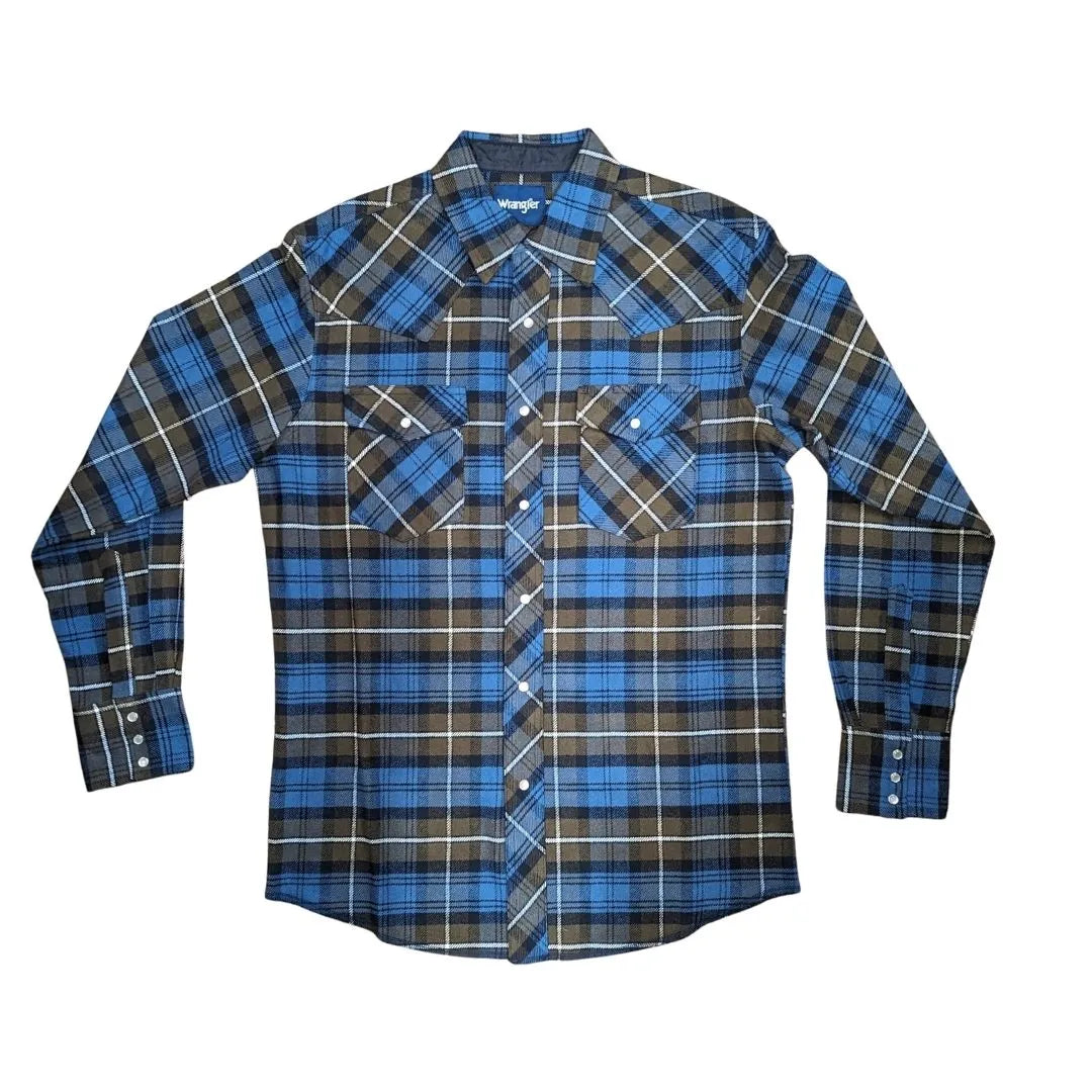 Wrangler Men's Heavyweight Flannel Plaid Shirt - Assorted weis-western-wear