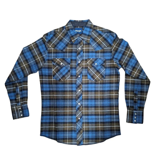 Wrangler Men's Heavyweight Flannel Plaid Shirt - Assorted weis-western-wear