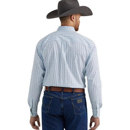 Wrangler Men's George Straight Light Blue Print