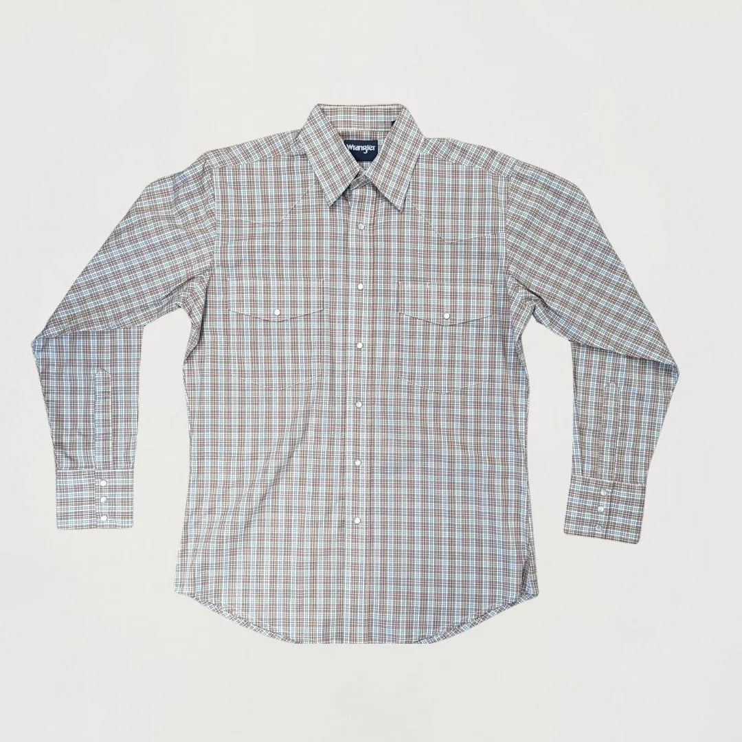 Wrangler Men's Shirt Relaxed Fit Long Sleeve Snap Shirt
