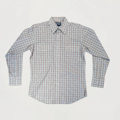 Wrangler Men's Shirt Relaxed Fit Long Sleeve Snap Shirt