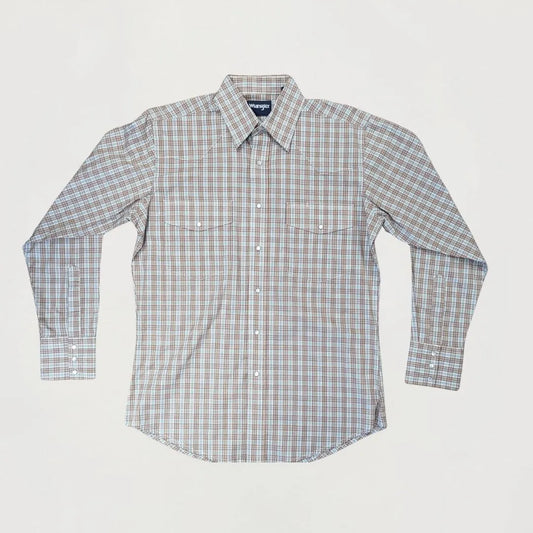 Wrangler Men's Shirt Relaxed Fit Long Sleeve Snap Shirt
