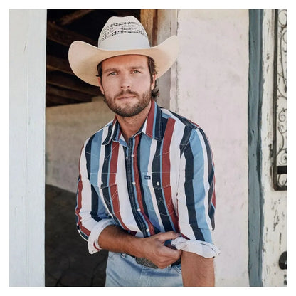 Wrangler Men's Vintage-Inspired Brushpopper Western Snap
