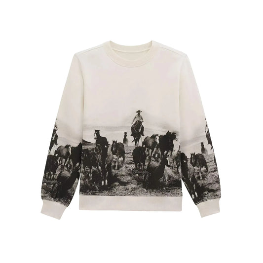 Wrangler Women's Archival Graphic Fleece Reg Pullover