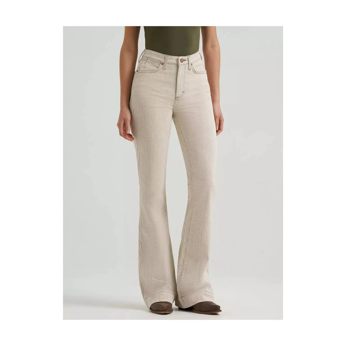 Wrangler Women's Bailey Pinstripe High Rise Trouser Jean