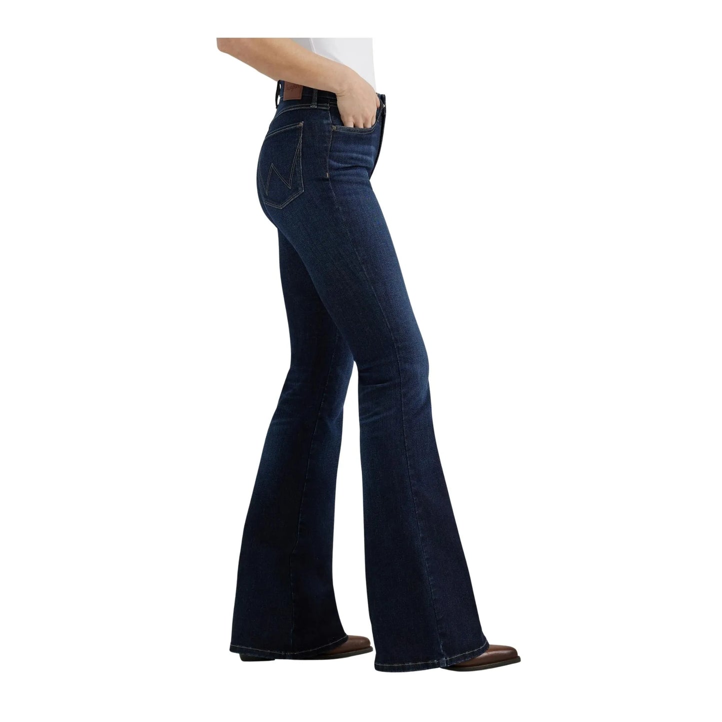 Wrangler Women's BeSpoke Madilyn Dark Wash High Rise Flare Jeans