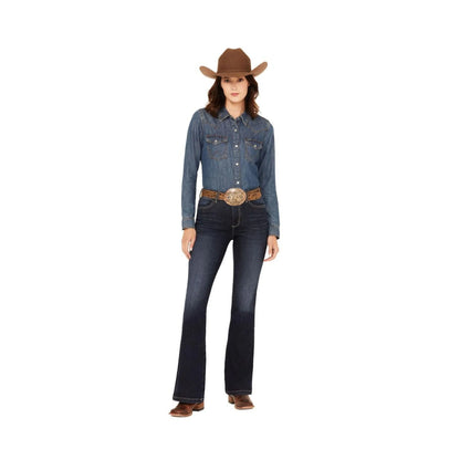 Wrangler Women's BeSpoke Madilyn Dark Wash High Rise Flare Jeans