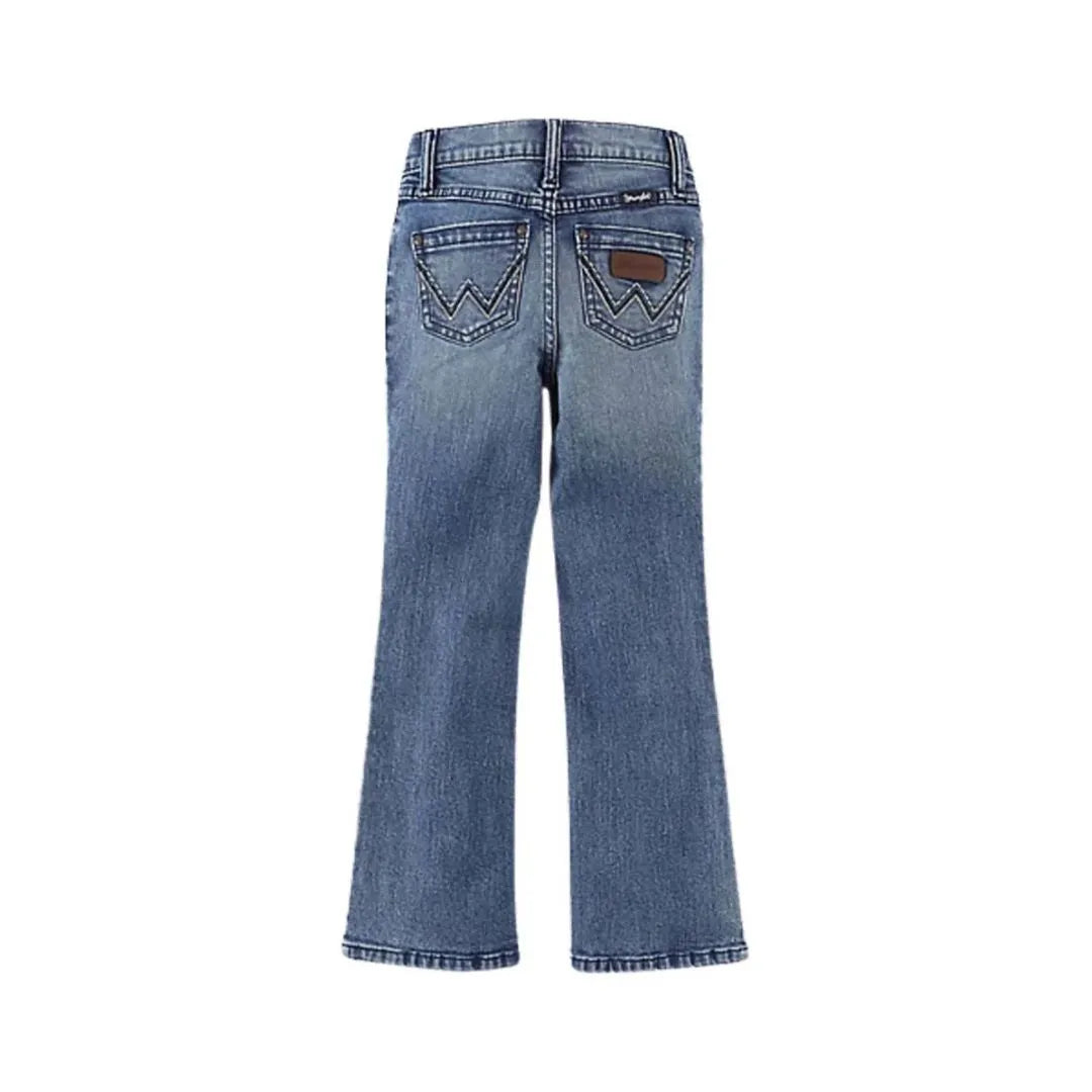 Wrangler Girl's Nealy Medium Wash Mid Rise Retro Boots 112338919