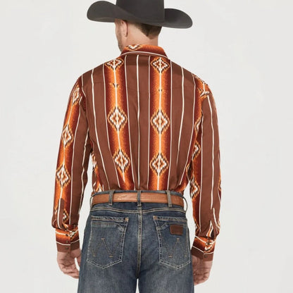 Wrangler Men's Checotah Long Sleeve Button Up Shirt