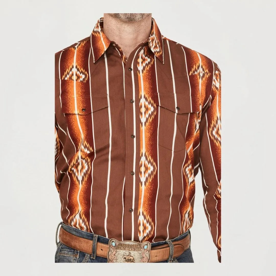 Wrangler Men's Checotah Long Sleeve Button Up Shirt