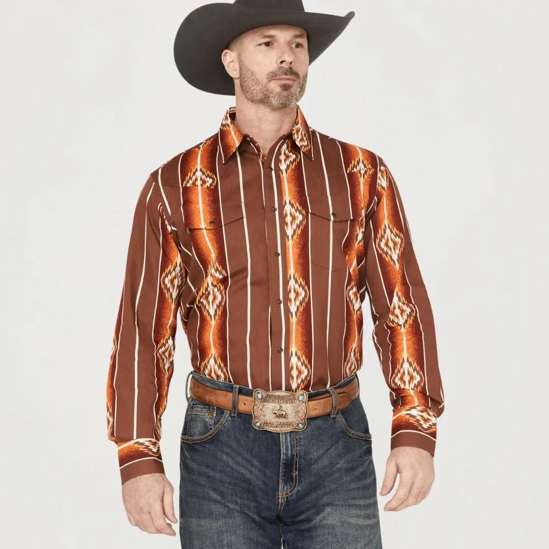 Wrangler Men's Checotah Long Sleeve Button Up Shirt