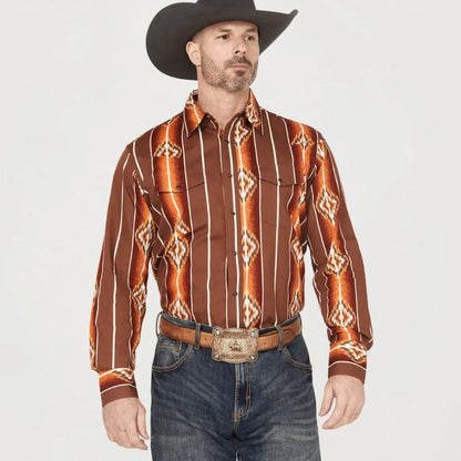 Wrangler Men's Checotah Long Sleeve Button Up Shirt