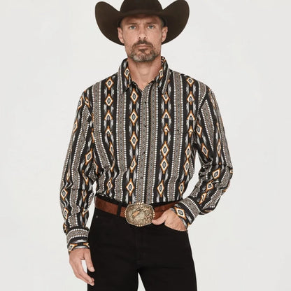 Wrangler Men's Checotah Long Sleeves Western Shirt