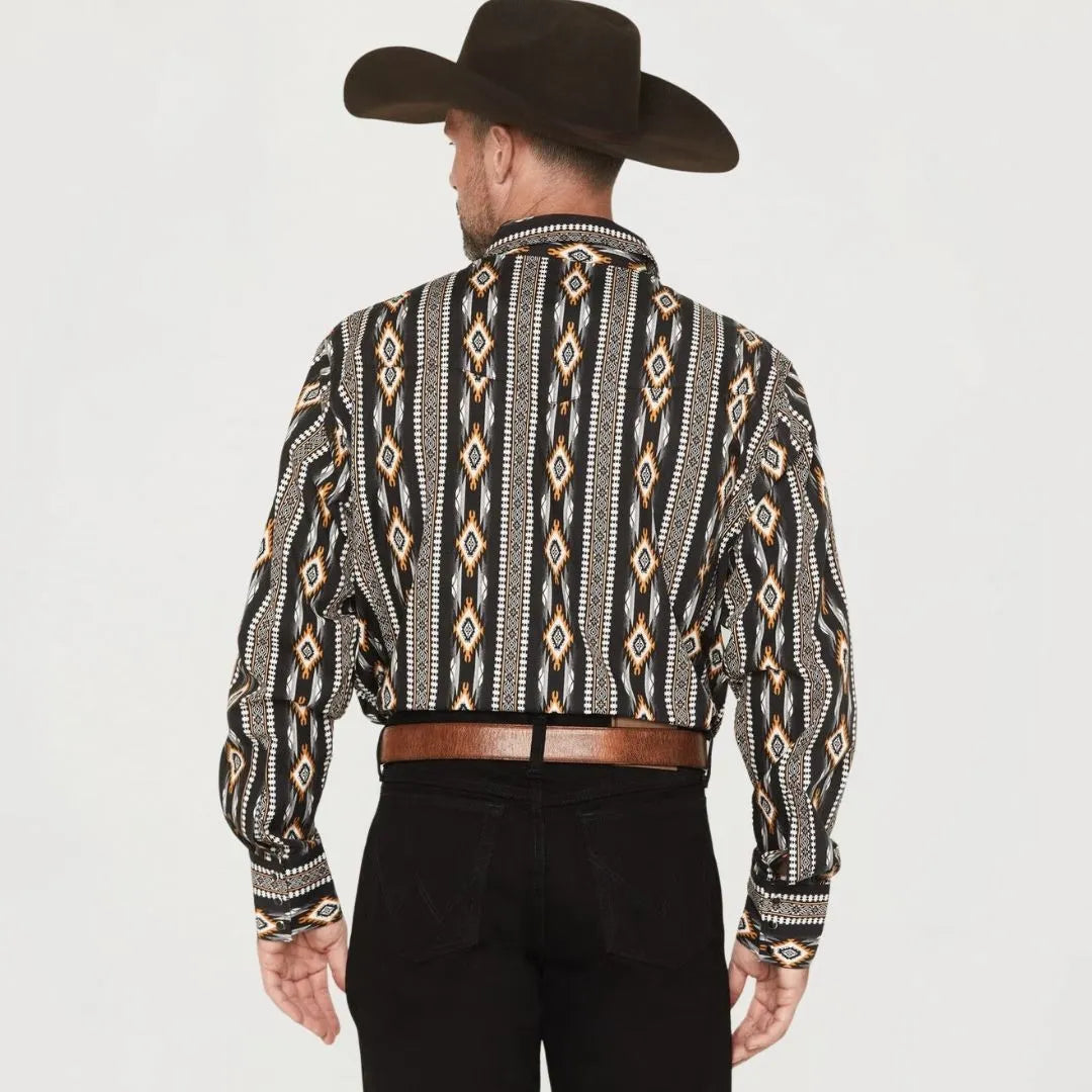 Wrangler Men's Checotah Long Sleeves Western Shirt