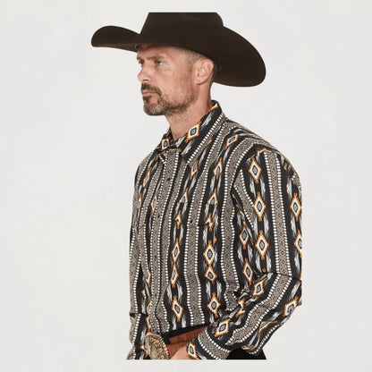 Wrangler Men's Checotah Long Sleeves Western Shirt