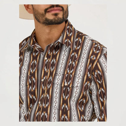 Wrangler Men's Checotah Western Long Sleeve Shirt - Classic Fit