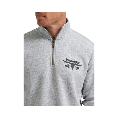 Wrangler Men's Longhorn Quarter Zip Pullover