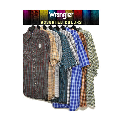 Wrangler Men’s Assorted Snap Up Striped Short Sleeves