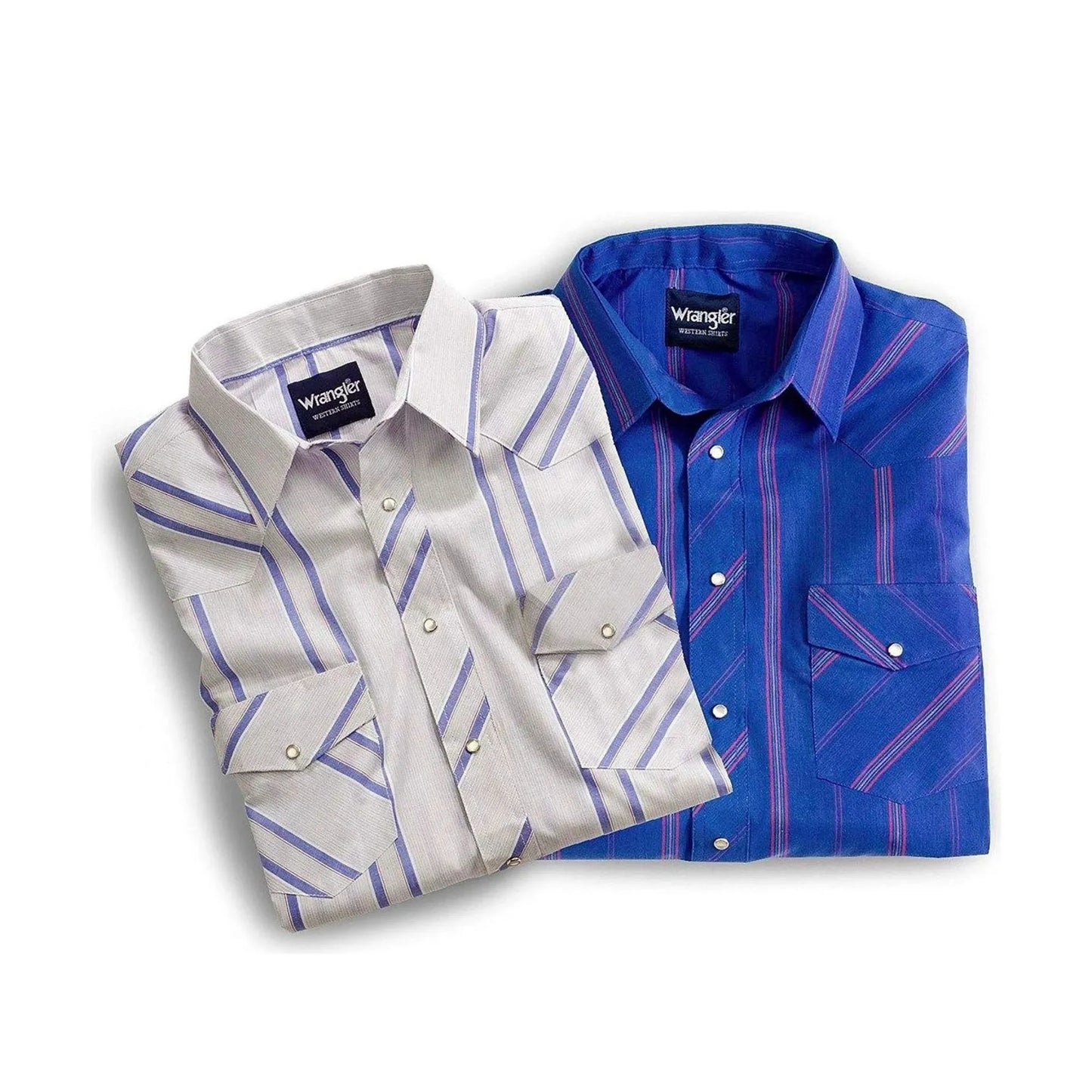 Wrangler Men’s Assorted Snap Up Striped Short Sleeves