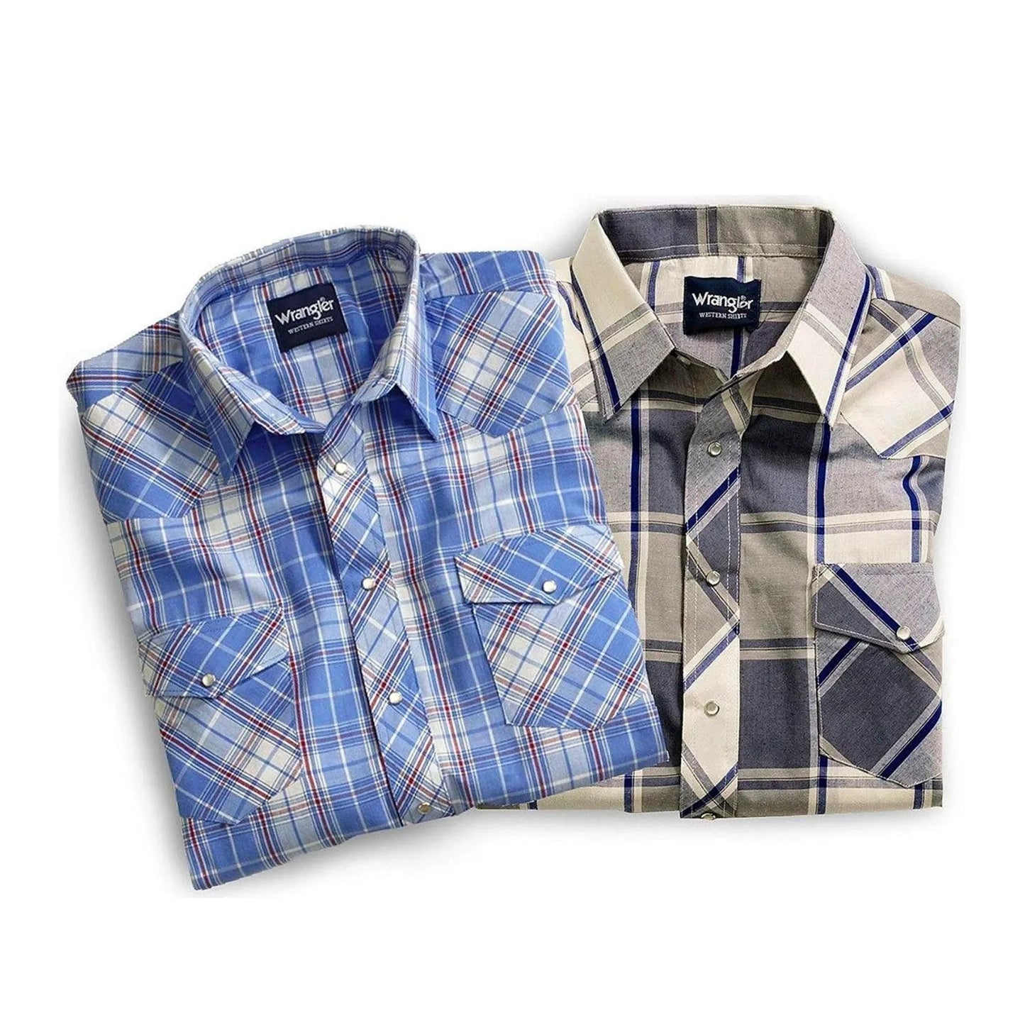 Wrangler Men’s Assorted Snap Up Striped Short Sleeves