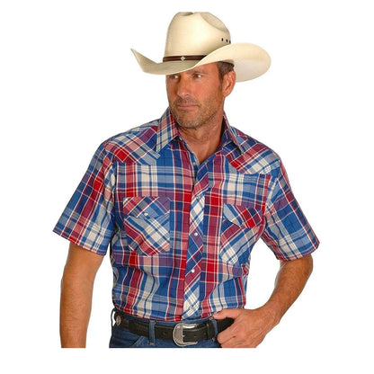 Wrangler Men’s Assorted Snap Up Striped Short Sleeves