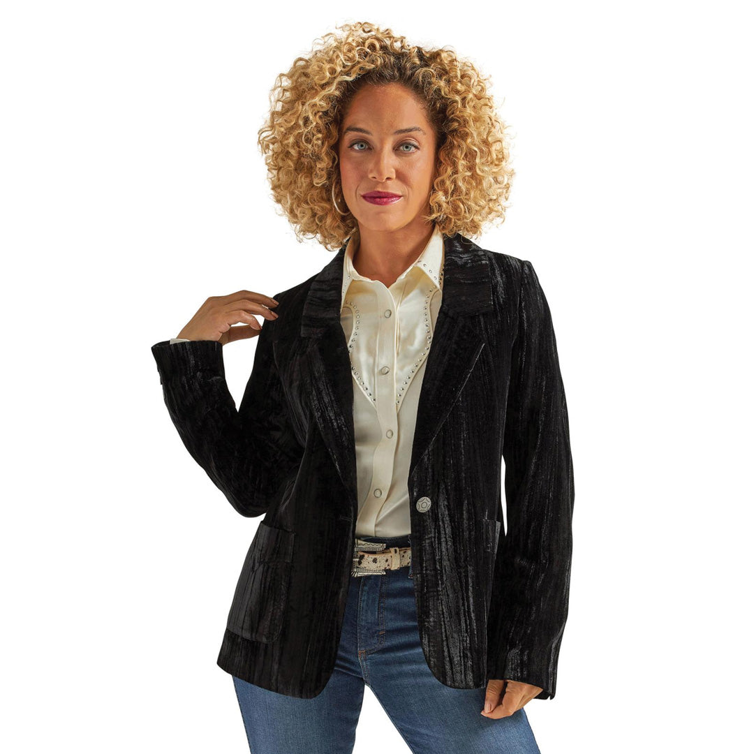 Wrangler Women’s Retro Party Blazer in Black CLEARANCE