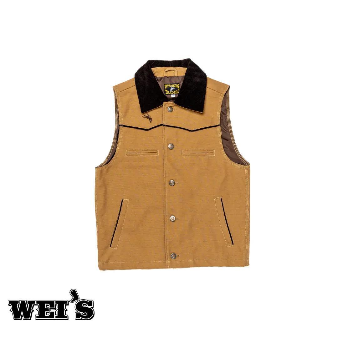 Wyoming Traders Men's Vest Canvas Lightweight Sheridan Tan