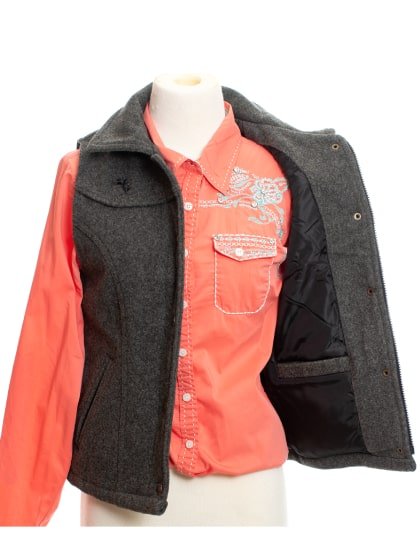 Wyoming Traders Women's Montana Vest Charcoal WTWV002