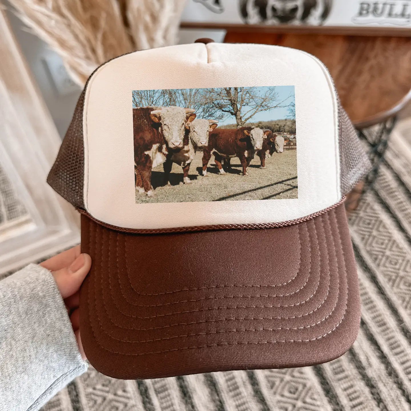 Hank & Scoot Trucker Hereford Trucker Cap weis-western-wear