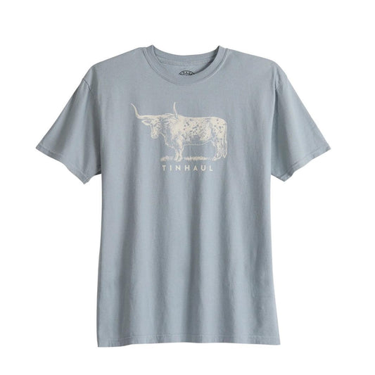 Tin Haul Men's Bull Standing Scene T-Shirt 10-076-0501-0948