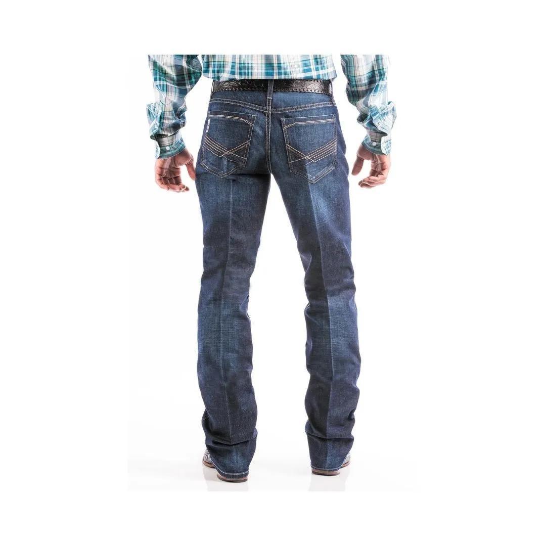Cinch Men's Jeans Ian Slim Mid-Rise Boot Cut Dark Stonewash