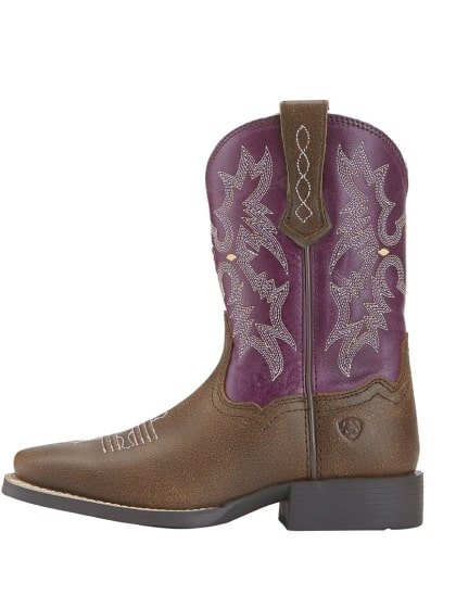 Ariat Girl's Cowgirl Boot 8" Tombstone Wide Square Toe