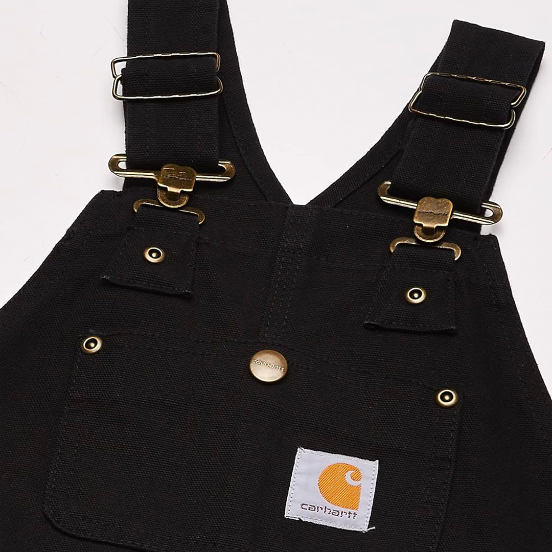 Carhartt Kid's Duck Quilt Lined Bib Overalls Black CM8662