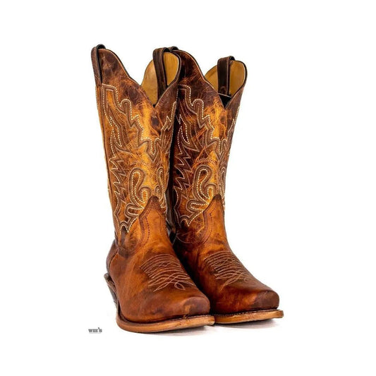 Boulet Men's Cowboy Boots 14" Cowhide Cowboy Heel Cutter Toe