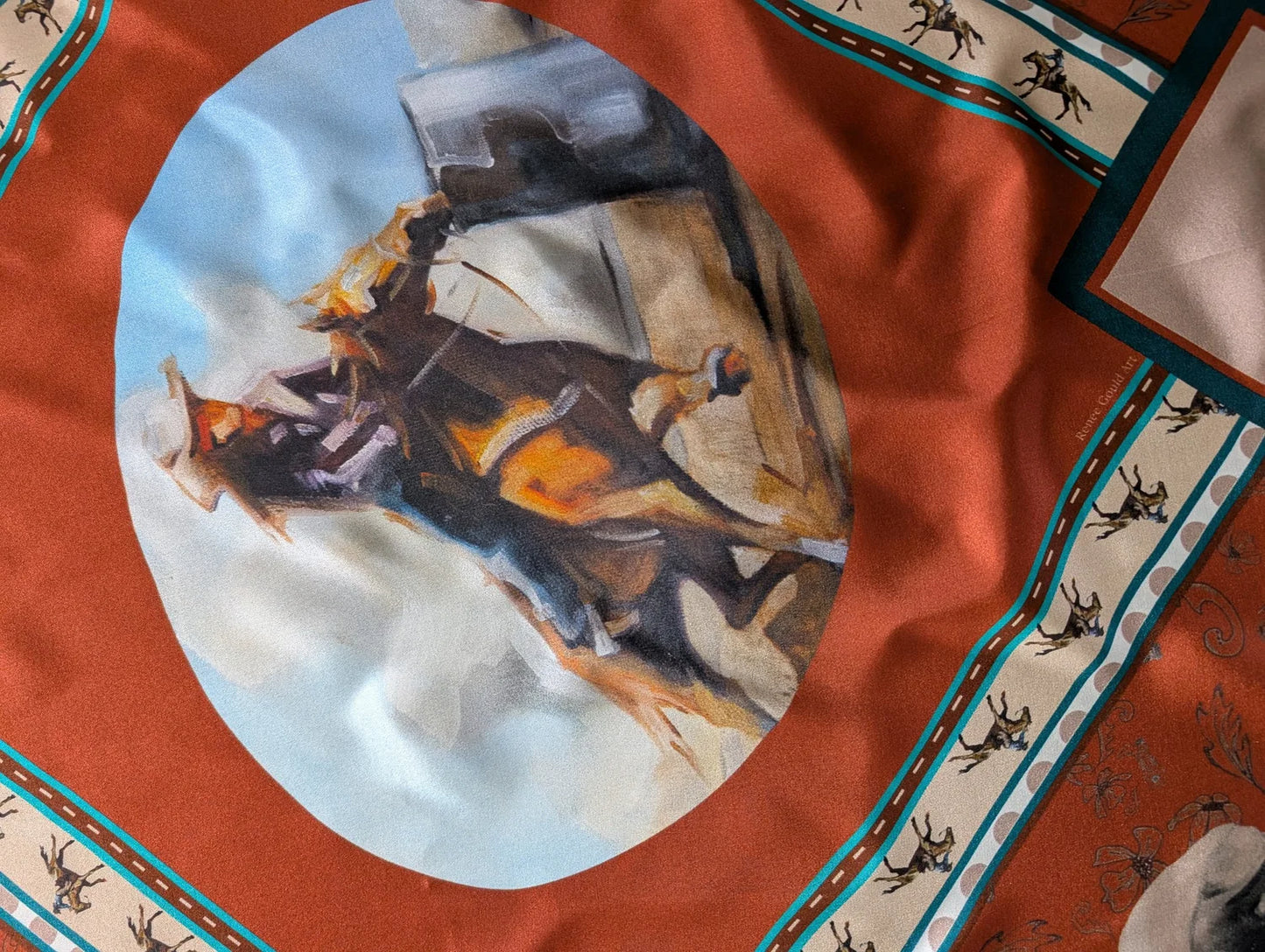 Renee Gould Silk Scarf Printed with Original Artwork