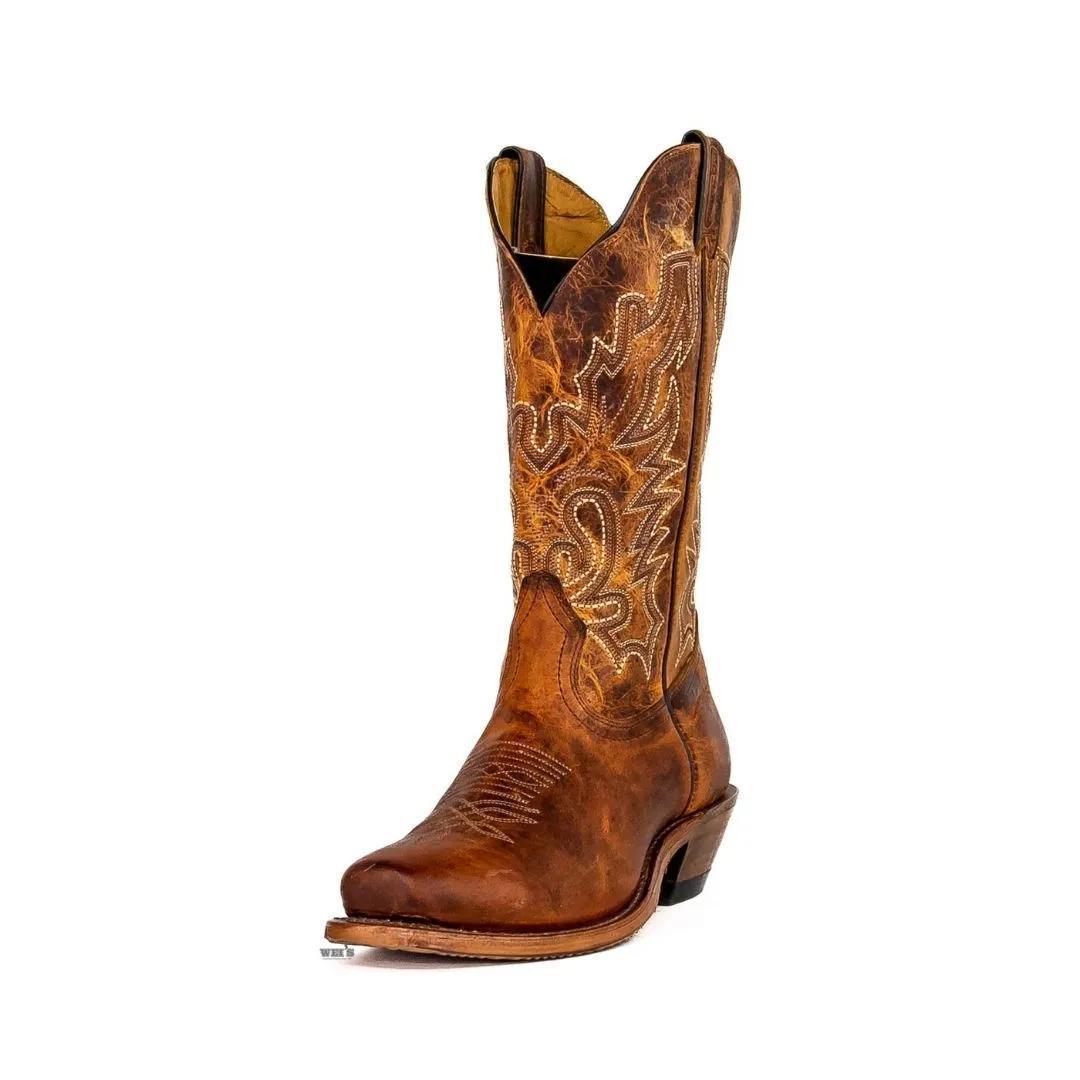 Boulet Men's Cowboy Boots 14" Cowhide Cowboy Heel Cutter Toe