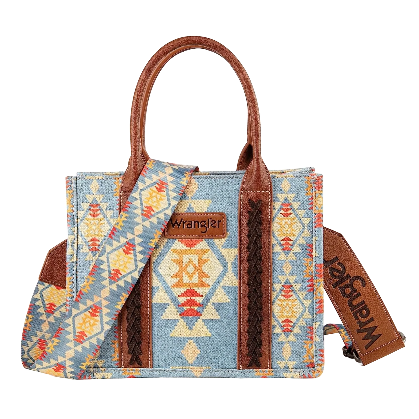 Montana West Wrangler Southwestern Print Small Canvas Tote/Crossbody with crossbody strapnd