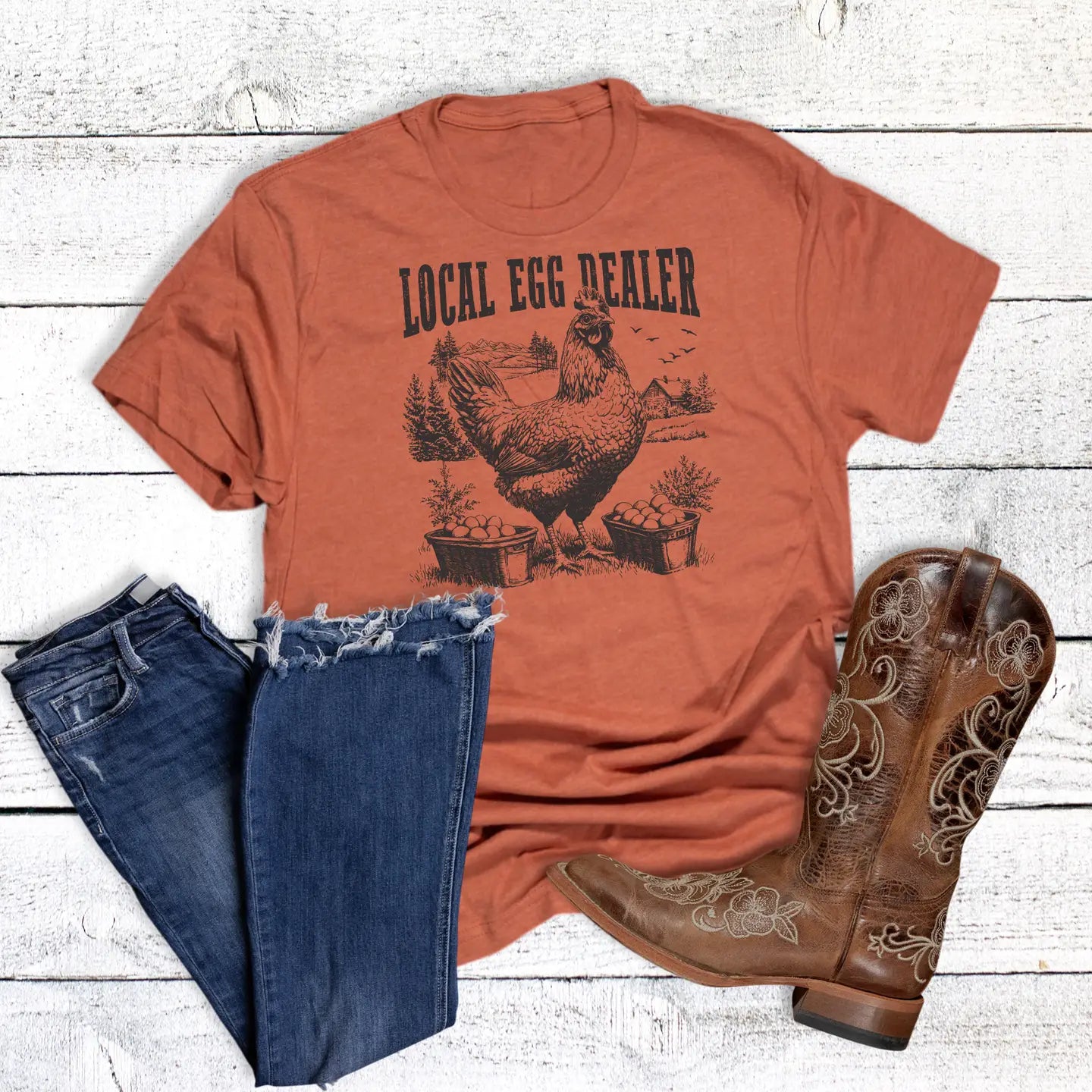 The Way Down South Western Local Egg Dealer Graphic Tee weis-western-wear