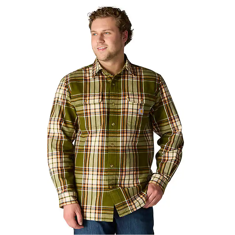 Carhartt Loose Fit Heavyweight Flannel Long-Sleeve Plaid Shirt weis-western-wear