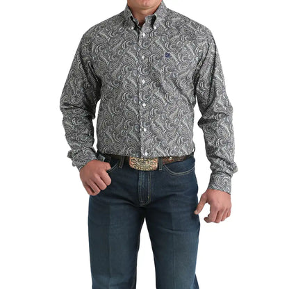 Cinch Men's Multi Paisley Printed Long Sleeve Button Down Shirt