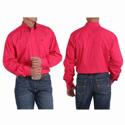 Cinch Men’s Shirt Long Sleeve, Long Tail Button Down